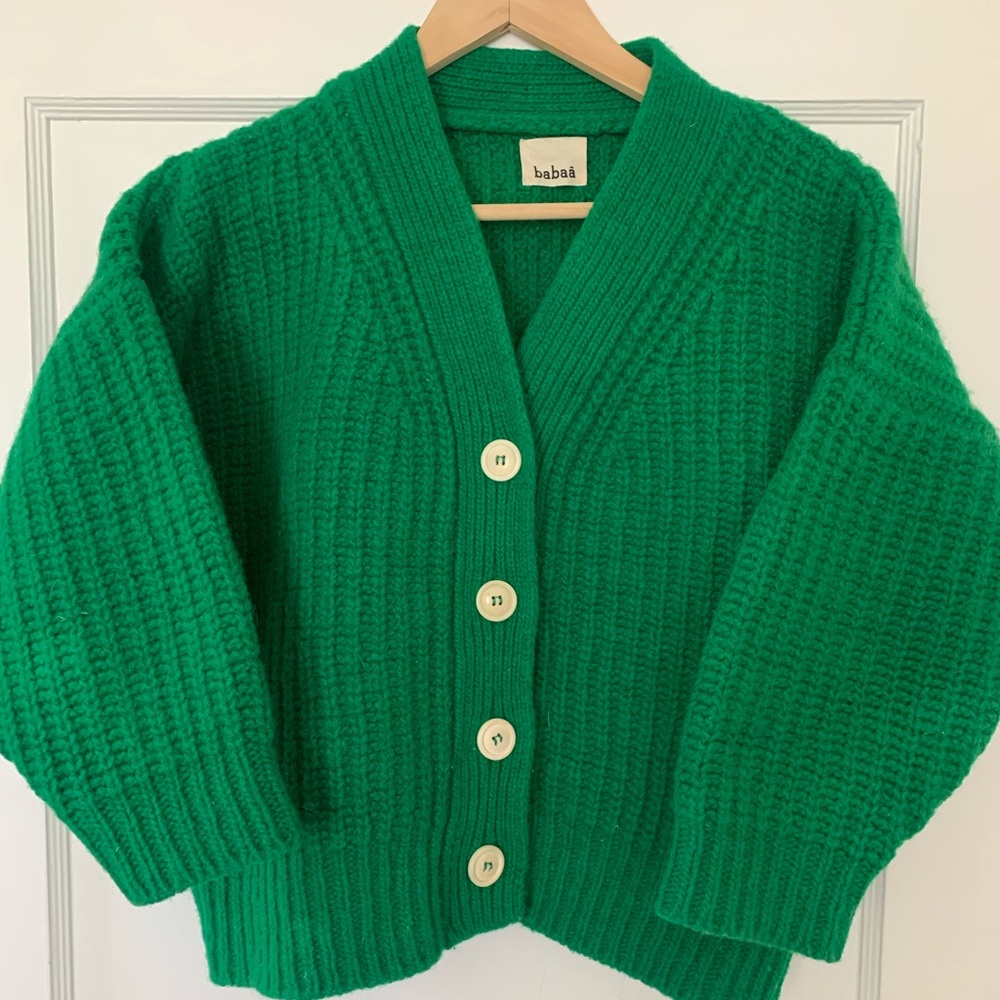 Babaa No. 19 Mini Cardigan - Green.